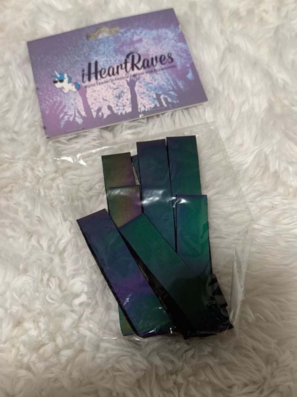 iHeartRaves Rainbow Reflective Leg Garters Size S/M